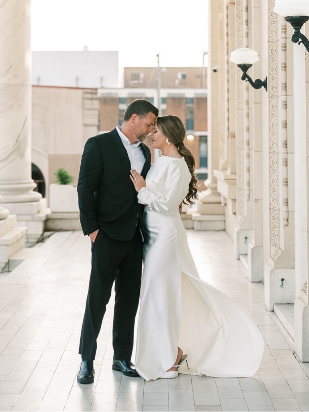 Matter’s Store Canes Dress One-Shoulder Evening Dress with Gold Accent